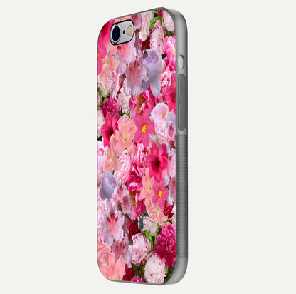 Bloom Crush Fantasy Glass Case for iPhone 16 Pro side-angle shot with fantasy bloom art and gloss surface