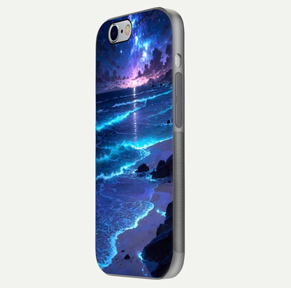 Classic Damn Look Glass Case for iPhone 16 Pro side-angle photo showing shine texture and curve reflection