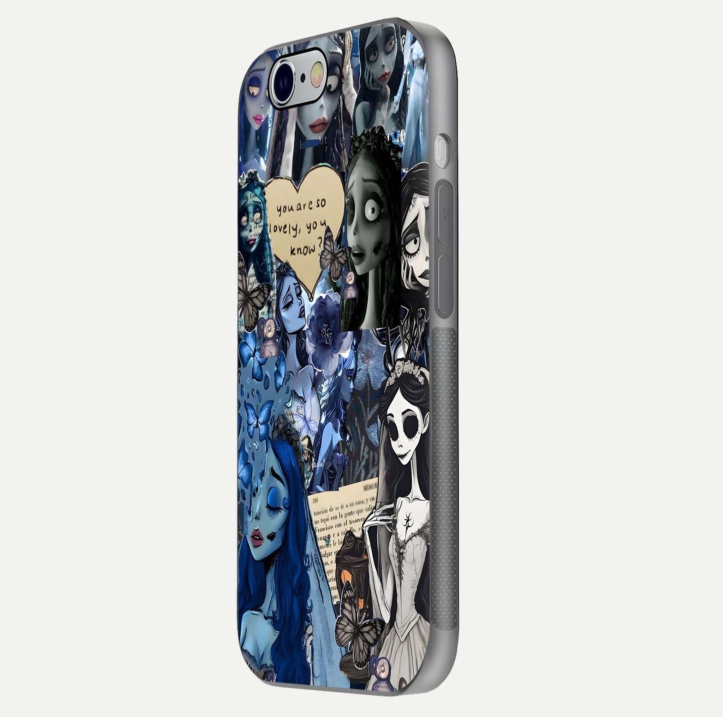 Corpse Bride Posters Glass Case for iPhone 16 Pro side-angle image capturing gloss reflection and smooth edge