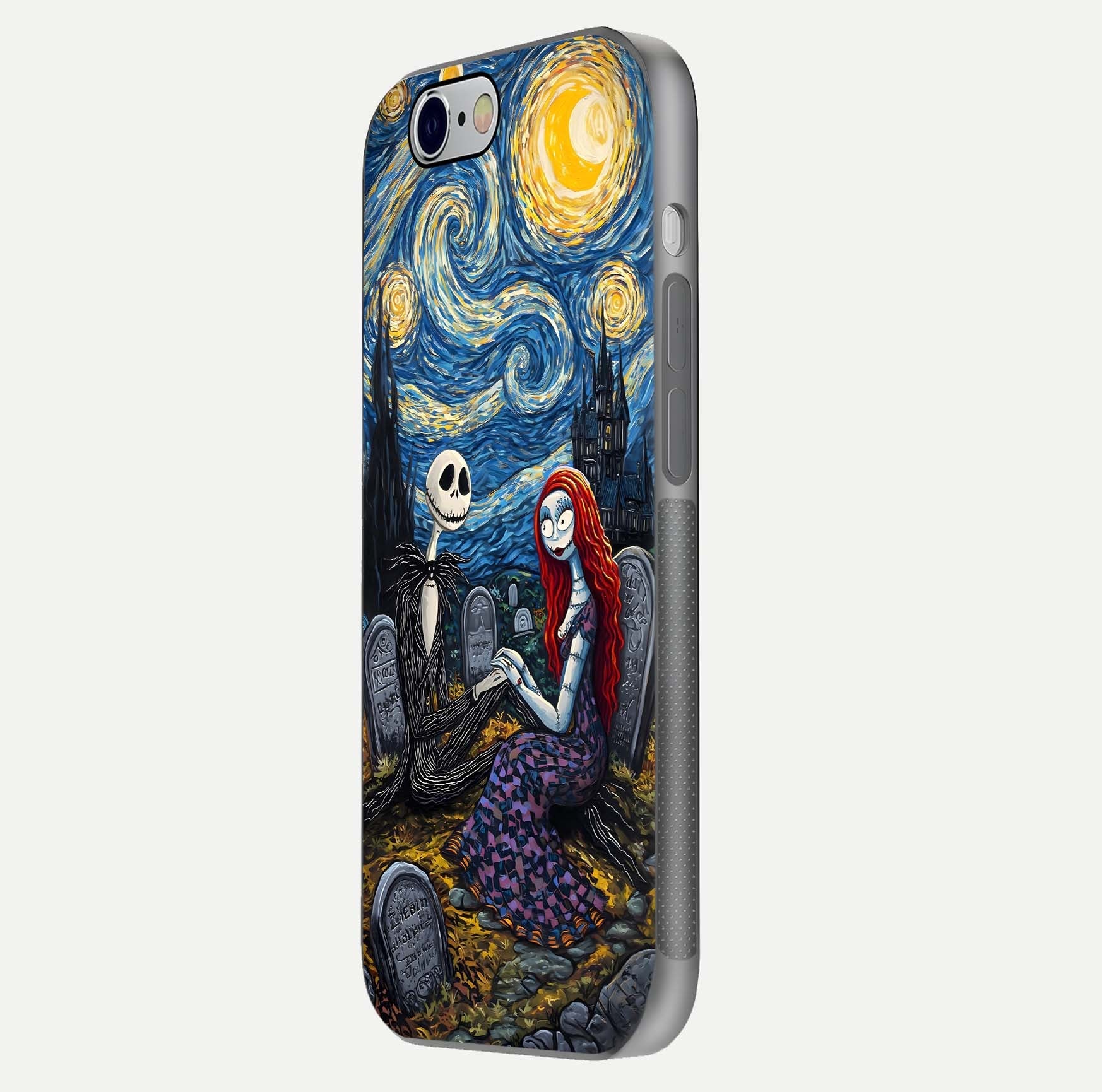Eternal Night Love Glass Case for iPhone 16 Pro side-angle photo showing edge shine and soft reflection