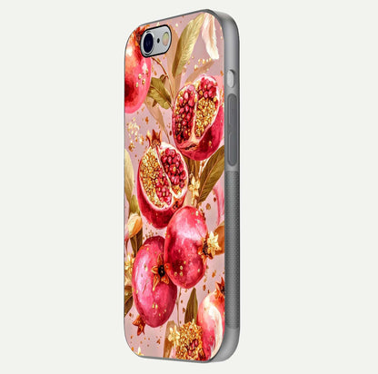 Golden Bloom Glow Glass Case for iPhone 16 Pro side-angle image showing light reflection, gloss texture, and rich tone