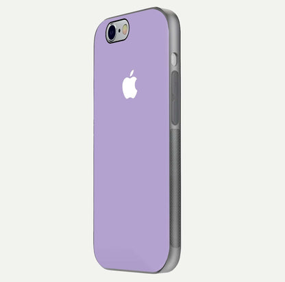 Lavender Soft Minimal Glass Case for iPhone 16 Pro side-angle image showing smooth reflection and minimal look