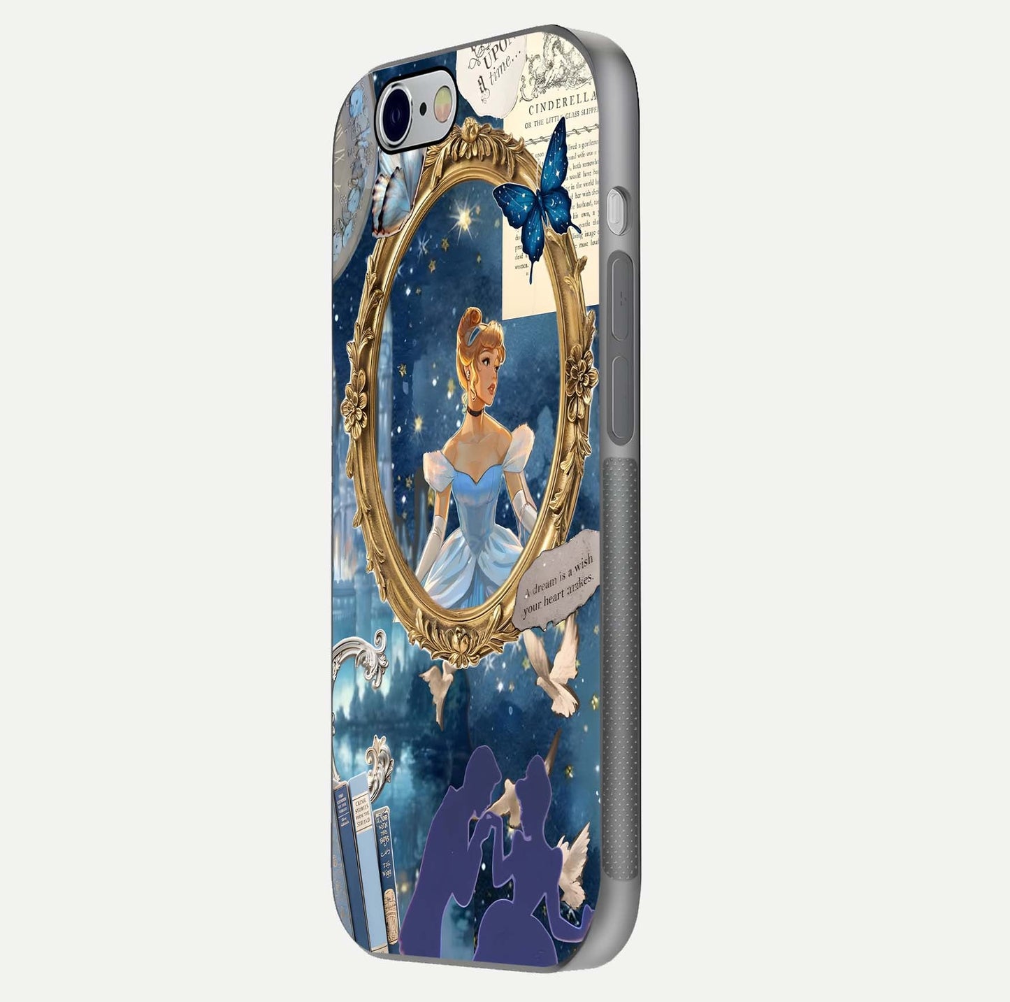Midnight Queen Glass Case for iPhone 16 Pro side-angle image showing reflection brightness and elegant tone
