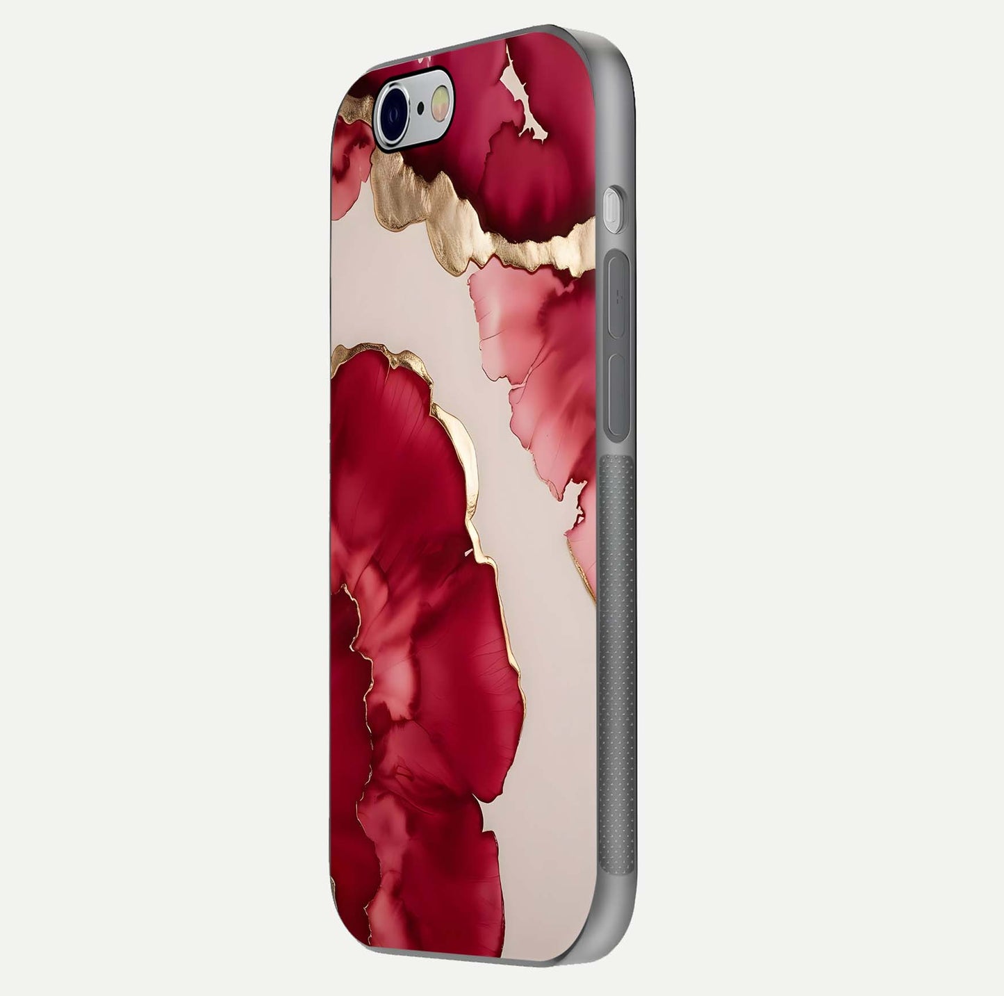 Pink & White Marble Glass Case For iPhone 6