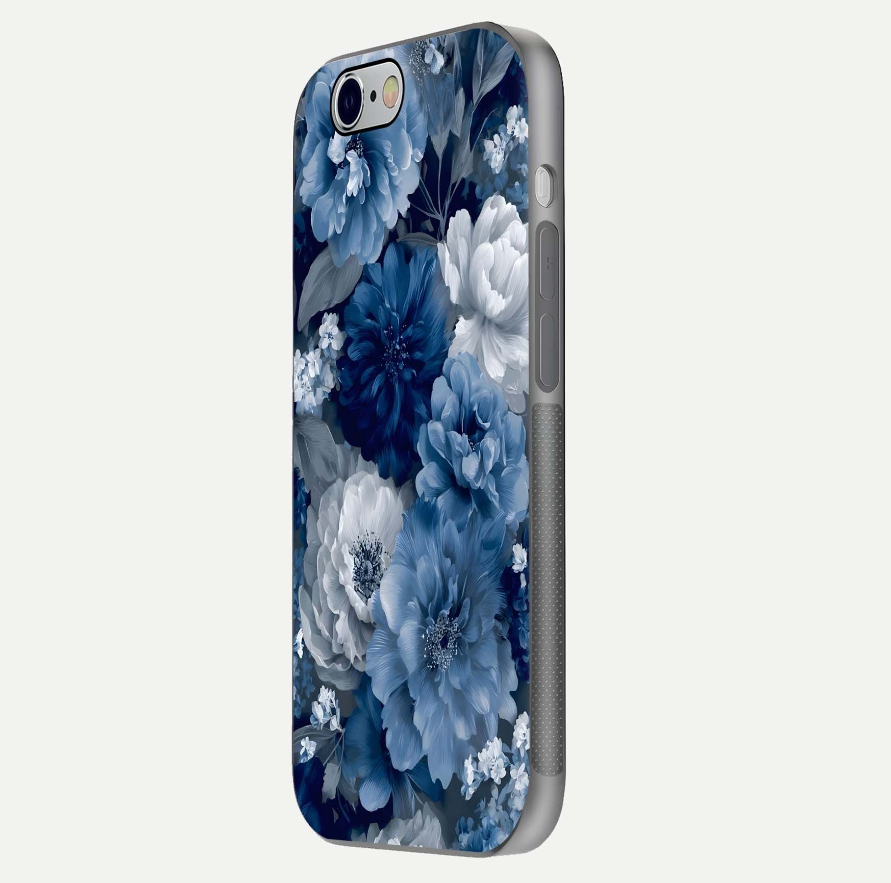 Royal Bloom Garden Glass Case for iPhone 16 Pro side-angle image showing floral pattern, edges, and reflection