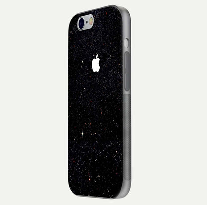 Starry Apple Galaxy Glass Case for iPhone 16 Pro side-angle image showing gloss and star pattern detail