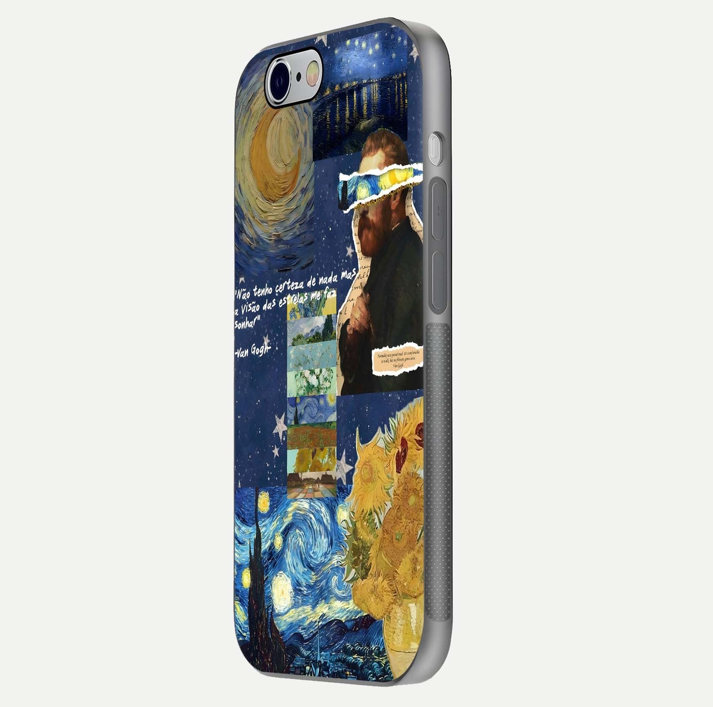 Starry Dream Vision Glass Case for iPhone 16 Pro side-angle image showing reflection and cosmic gradient tones