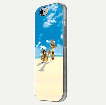 Tropical Fun Squad Glass Case for iPhone 16 Pro side-angle image showing shine, color depth, and surface gloss