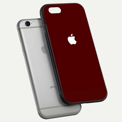 Apple Crimson Core Glass Case for iPhone 16 Pro floating mockup with red-gloss effect and metallic Apple design