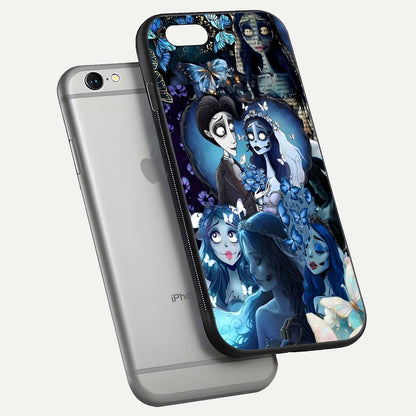 Butterfly Ghost Soul Glass Case for iPhone 16 Pro floating mockup showcasing spirit-like butterfly detail and gloss