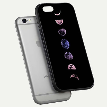 Crimson All Planets Glass Case for iPhone 16 Pro floating mockup showing gloss depth and rich hues