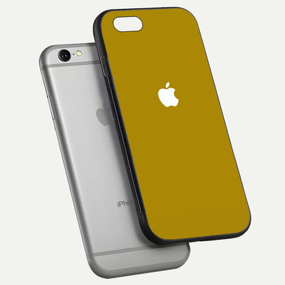 Golden Luxe Aura Glass Case for iPhone 16 Pro floating dual-view mockup showing glossy texture and elegant gold gradient