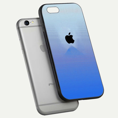 Gradient Apple Vibe Glass Case for iPhone 16 Pro floating dual-view mockup showing gloss polish and gradient blend