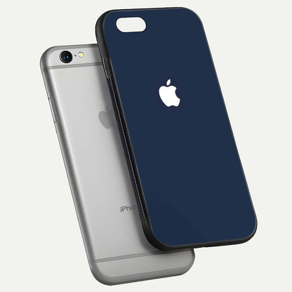 Minimal Apple Night Glass Case for iPhone 16 Pro floating dual-view mockup showing HD shine and minimal style