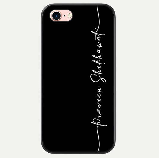 Black Tune Custom Name Glass Case For iPhone 6 Plus by Custom World
