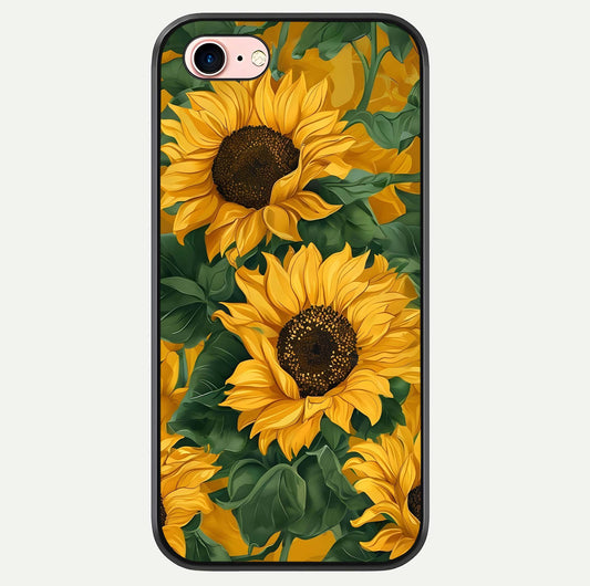 Bright Sunflower Bloom Glass Case For iPhone 6 Plus by Custom World