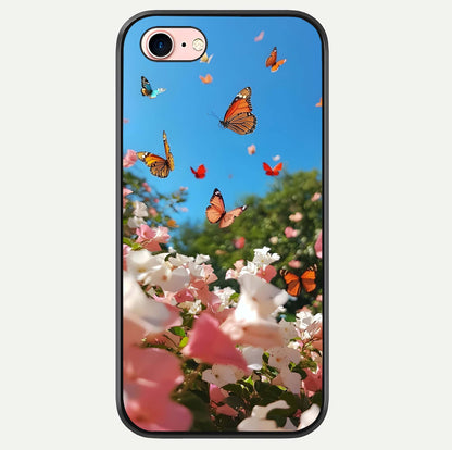 Butterflies In Bloom Sky Glass Case For iPhone 6 Plus by Custom World
