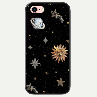 Celestial Moon With Stars Glass Case For iPhone 6 Plus by Custom World