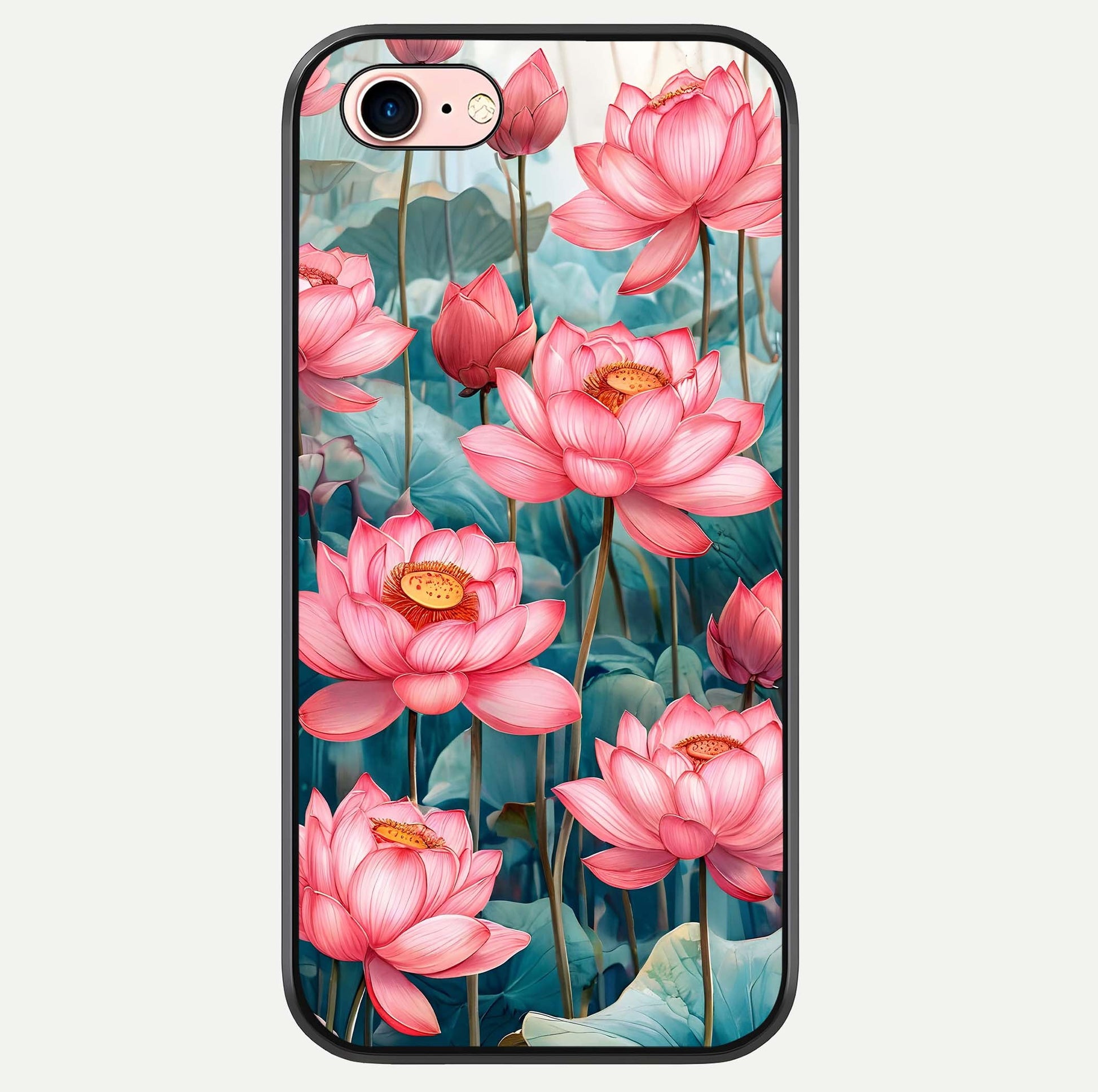 Celestial Pink Lotus Glass Case For iPhone 6 Plus by Custom World