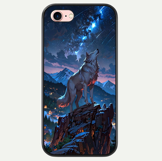 Celestial Wolf Howl Glass Case For iPhone 6 Plus by Custom World