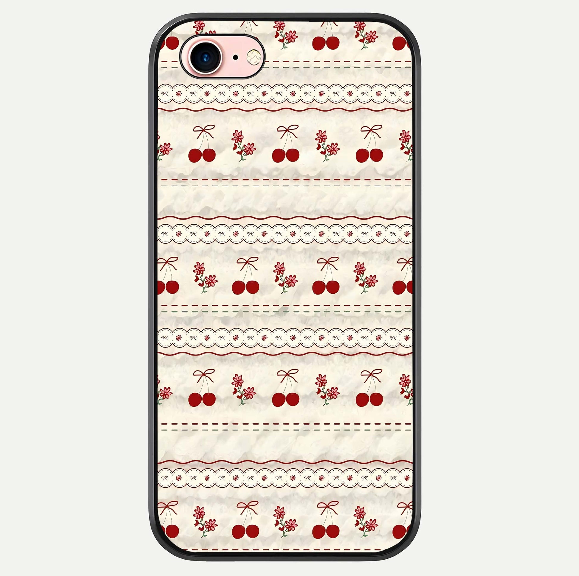 Cherry Bloom Charm Glass Case For iPhone 6 Plus by Custom World