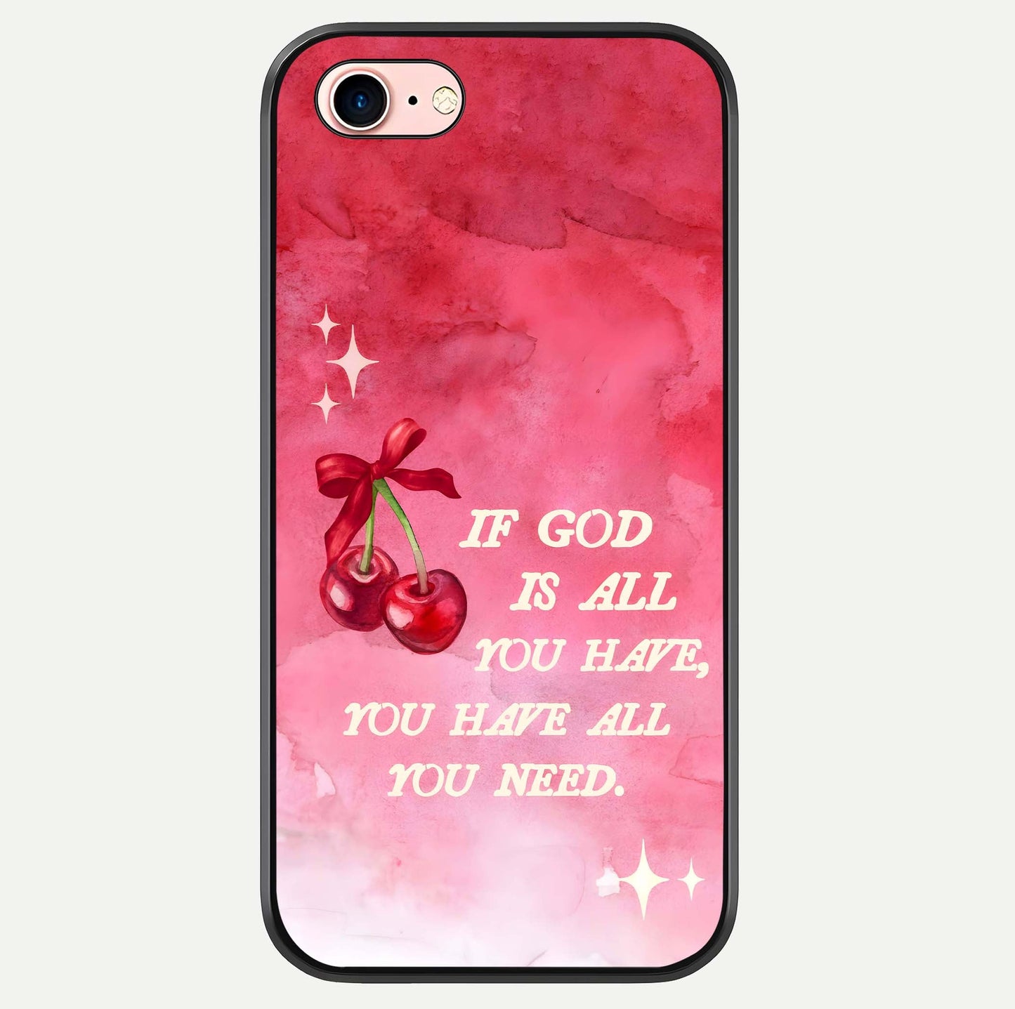 Cherry Quote Glass Case For iPhone 6 Plus by Custom World