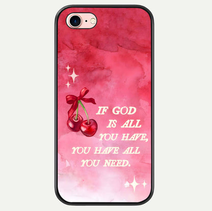 Cherry Quote Glass Case For iPhone 6 Plus by Custom World