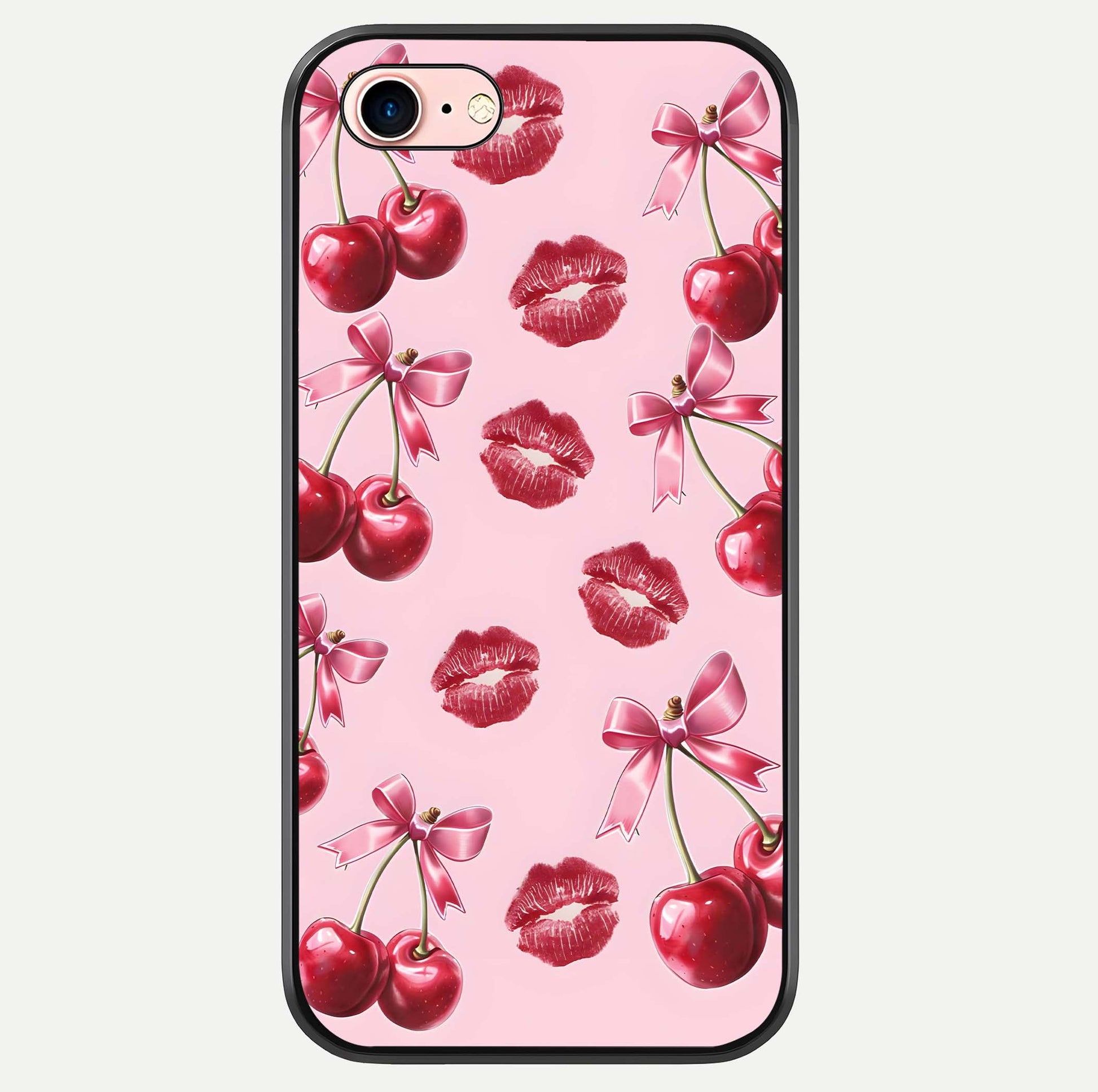 Cherry With Lips Glass Case For iPhone 6 Plus by Custom World