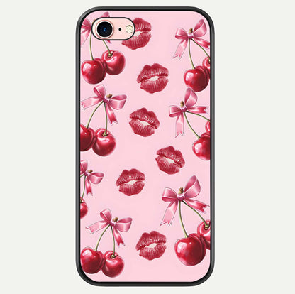 Cherry With Lips Glass Case For iPhone 6 Plus by Custom World