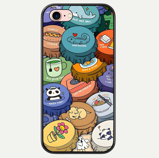 Coins Patterns Glass Case For iPhone 6 Plus by Custom World