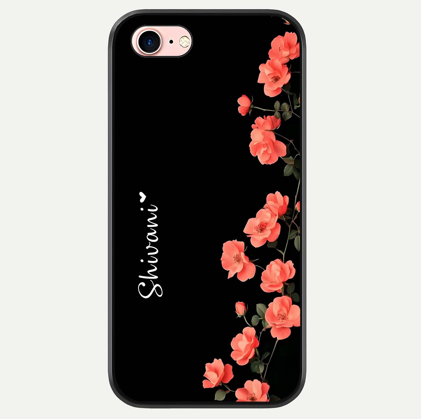Crimson Bloom Grace Custom Name Glass Case For iPhone 6 Plus by Custom World