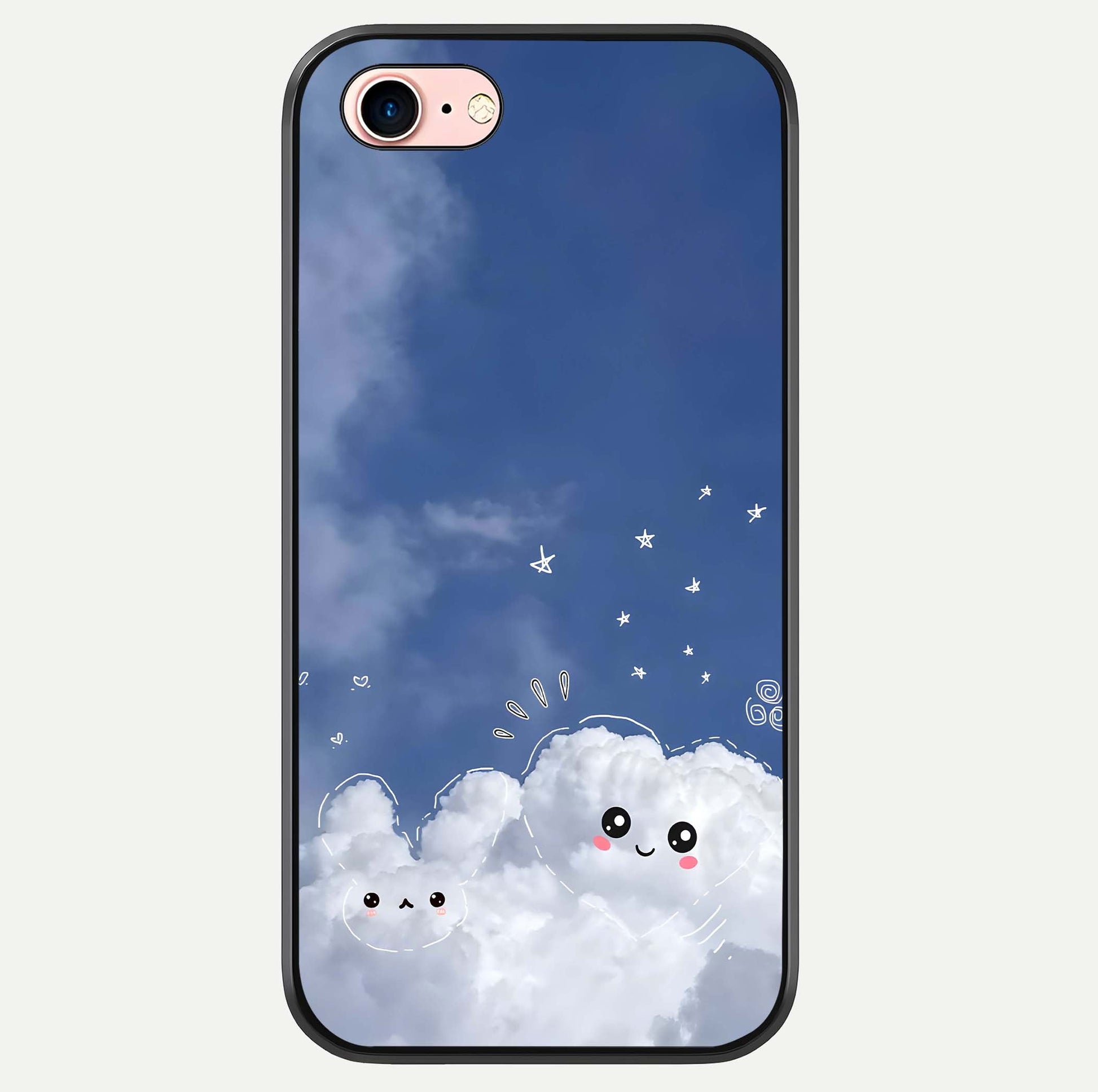 Cute Blossom Cloud Glass Case For iPhone 6 Plus by Custom World