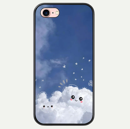 Cute Blossom Cloud Glass Case For iPhone 6 Plus by Custom World