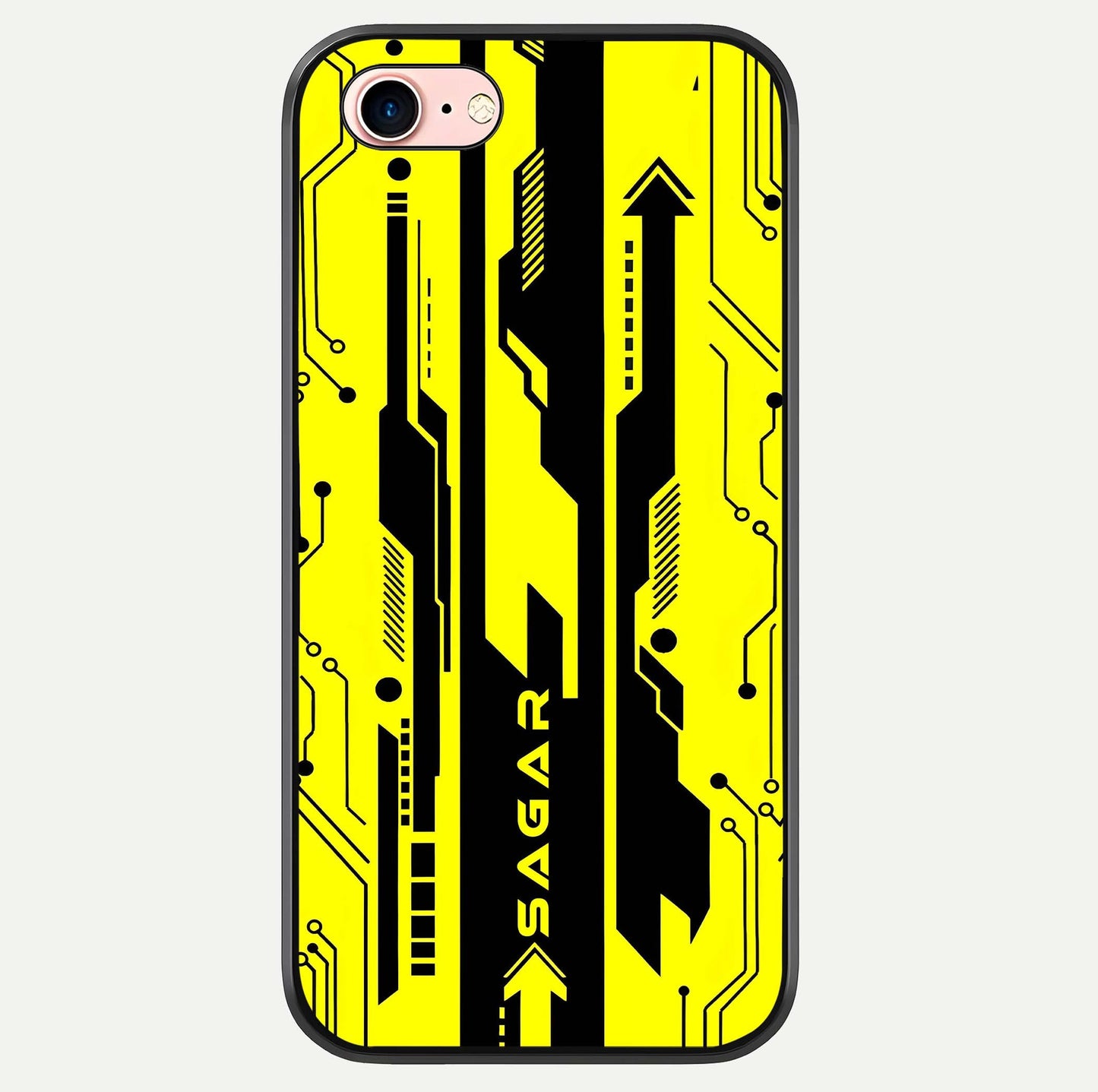 Electric Pulse CYBERPUNK Custom Name Glass Case For iPhone 6 Plus by Custom World
