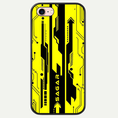 Electric Pulse CYBERPUNK Custom Name Glass Case For iPhone 6 Plus by Custom World