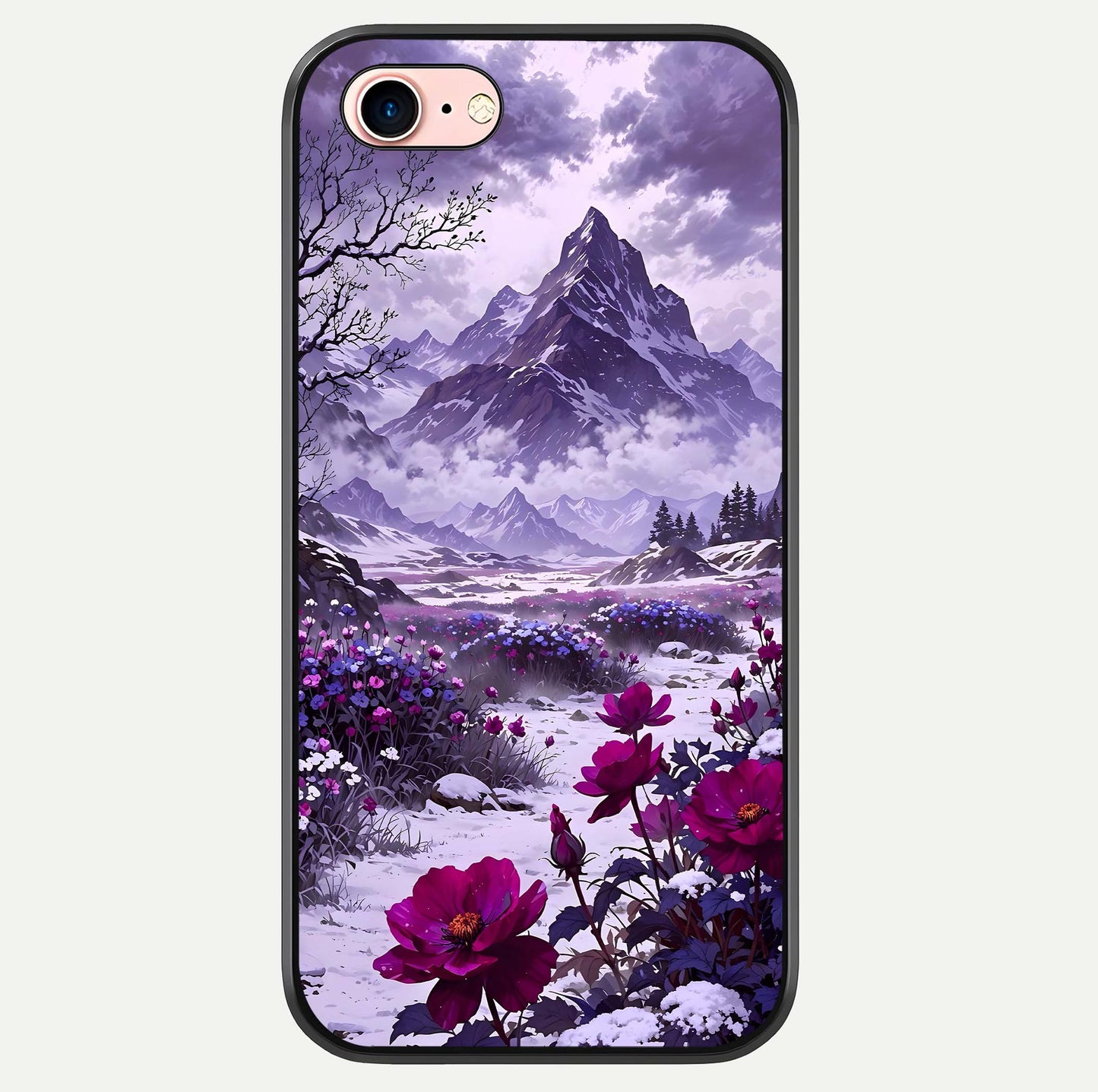 Flower Mountain View Glass Case For iPhone 6 Plus by Custom World