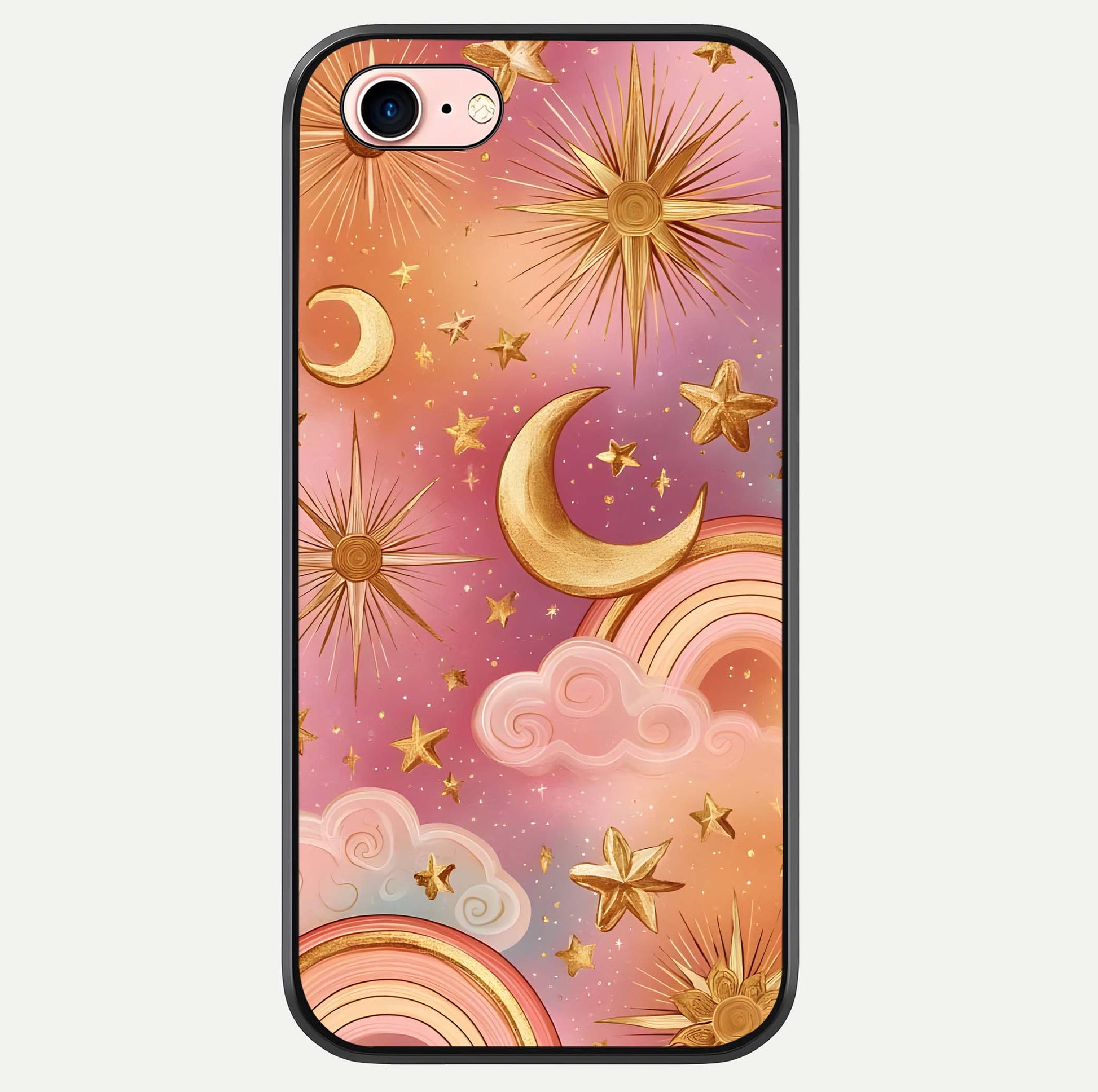 Golden Celestial Dreams Glass Case For iPhone 6 Plus by Custom World