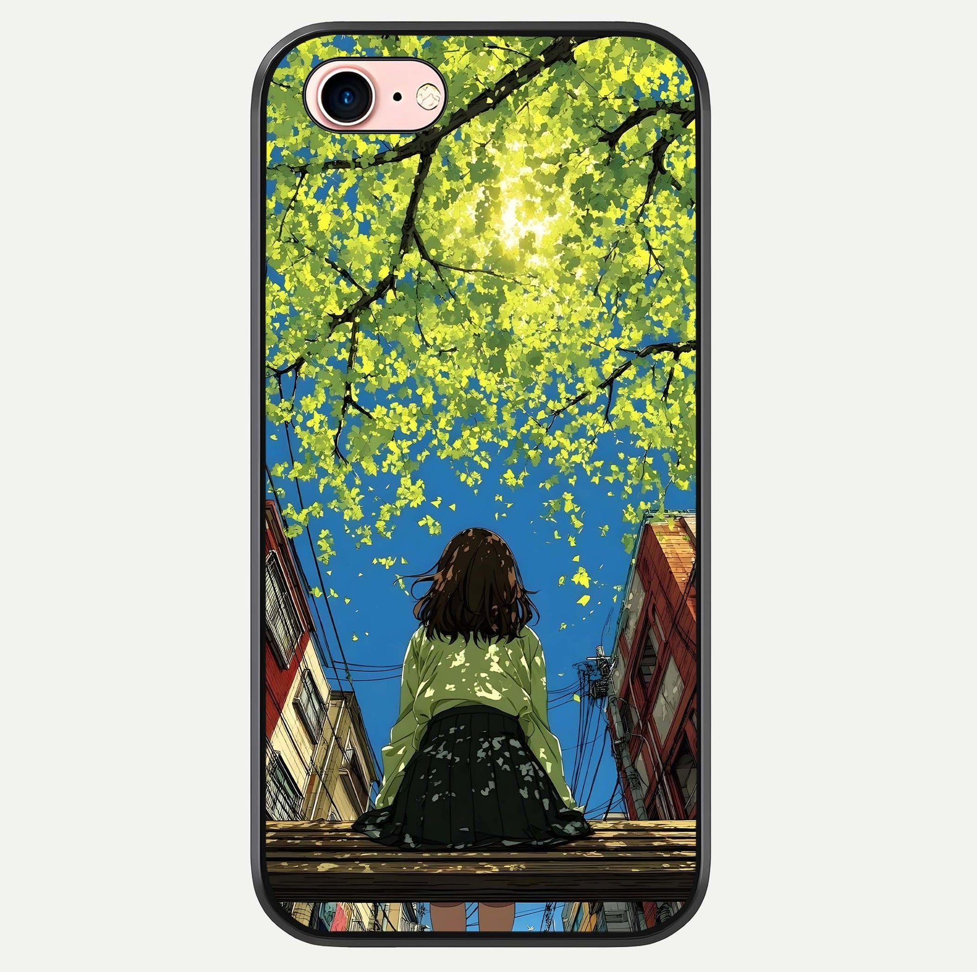 Golden Leaves Glow Glass Case For iPhone 6 Plus by Custom World