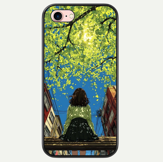 Golden Leaves Glow Glass Case For iPhone 6 Plus by Custom World