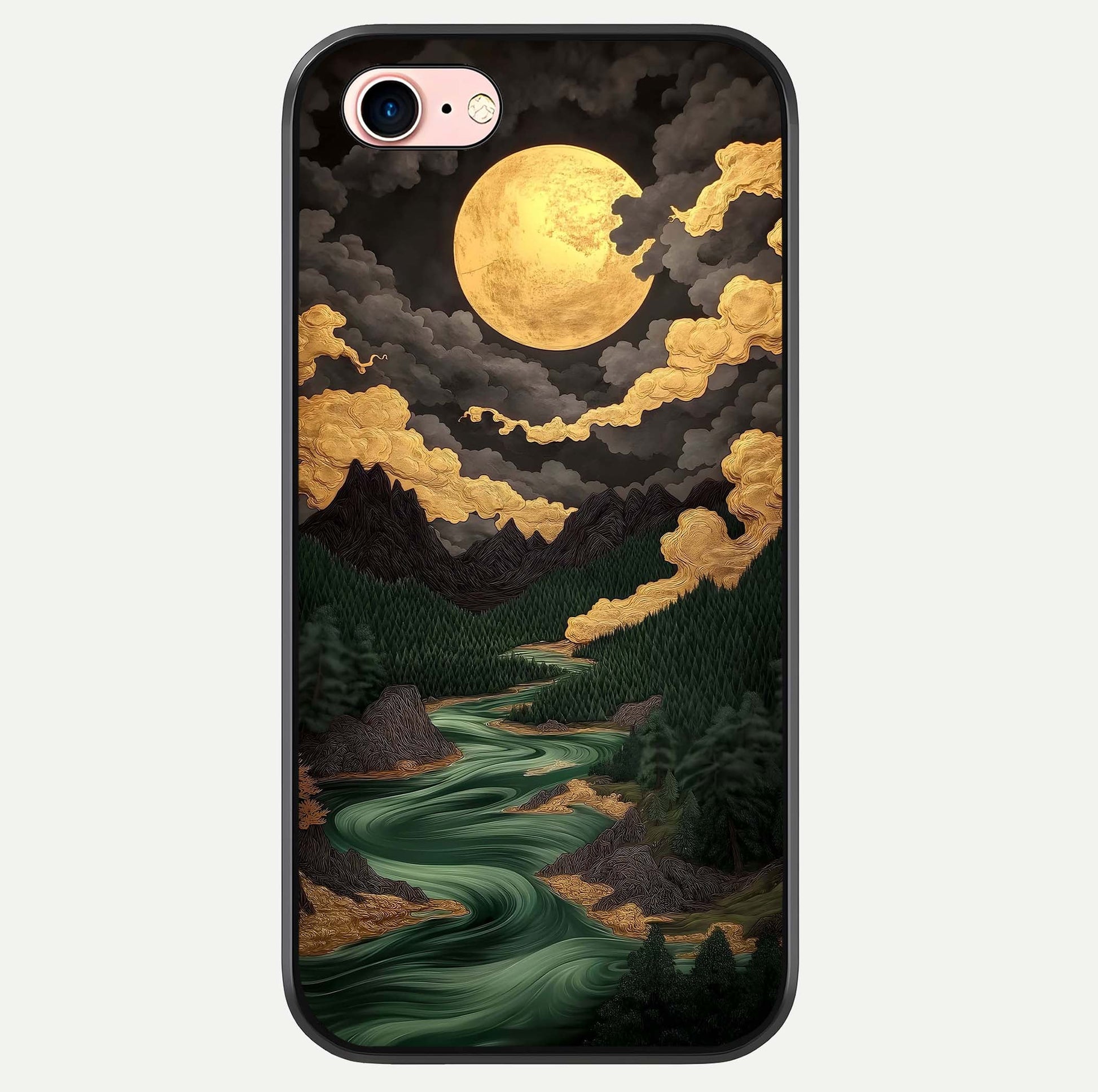Golden River Moon Glass Case For iPhone 6 Plus by Custom World