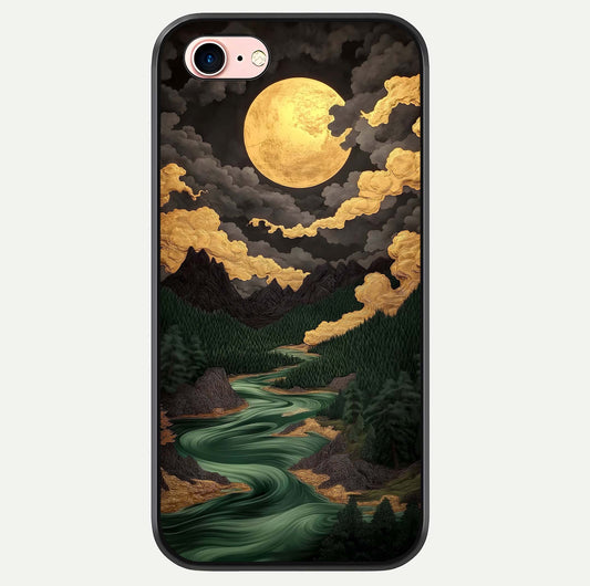 Golden River Moon Glass Case For iPhone 6 Plus by Custom World