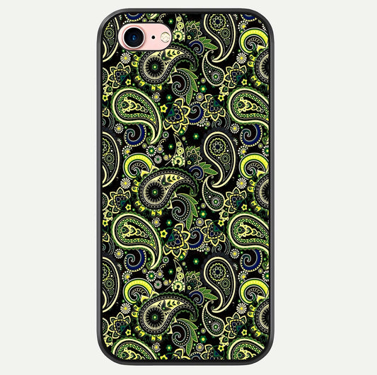 Green Mandala Pattern Glass Case For iPhone 6 Plus by Custom World