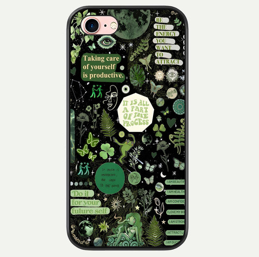 Green Moon Energy Glass Case For iPhone 6 Plus by Custom World