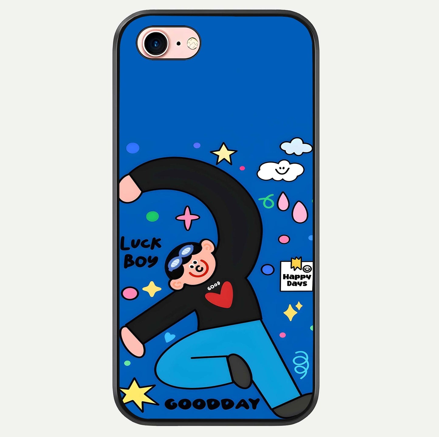 Happy Luck Vibe Glass Case For iPhone 6 Plus by Custom World