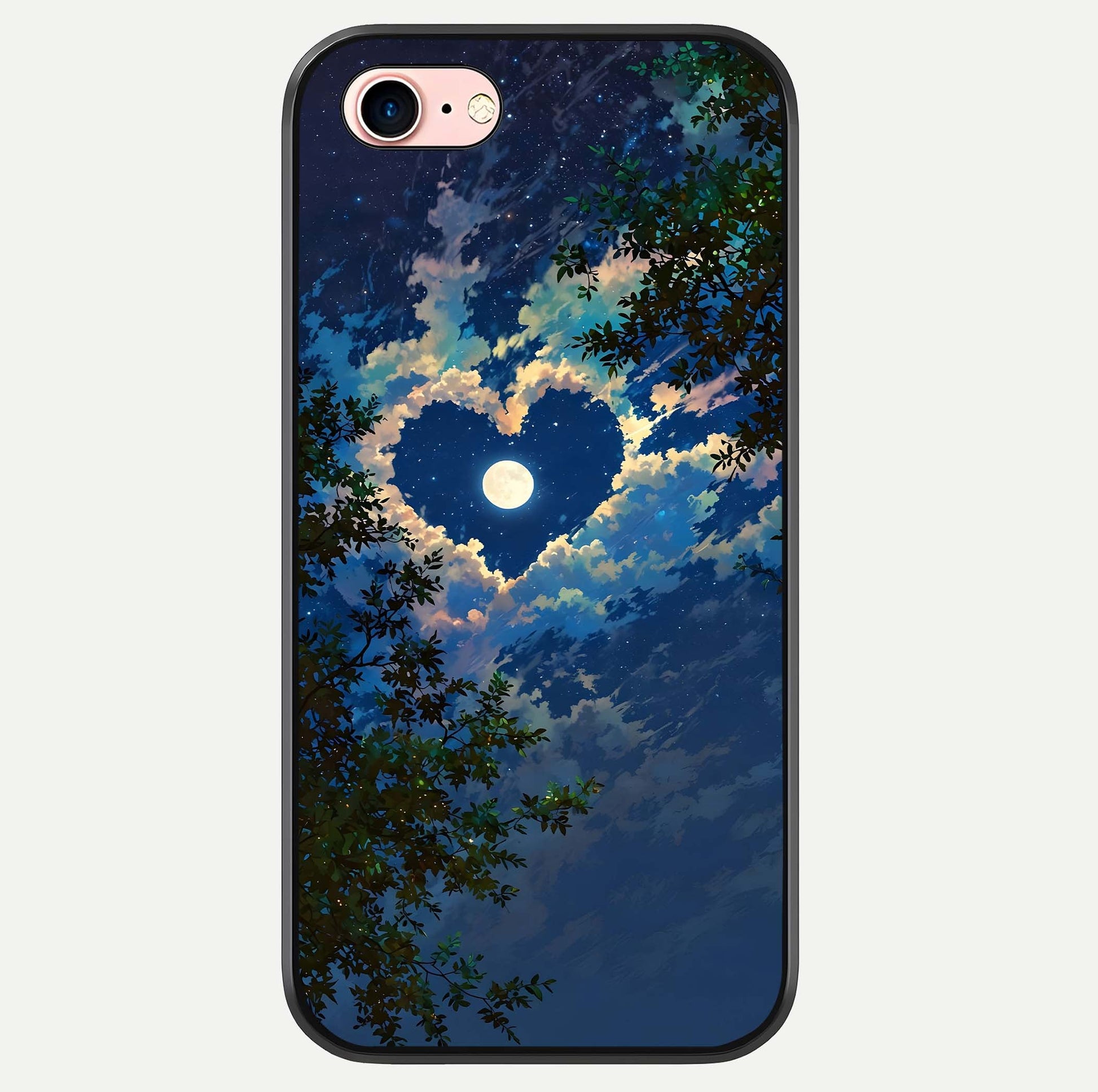 Heart With Moon Sky Glass Case For iPhone 6 Plus by Custom World