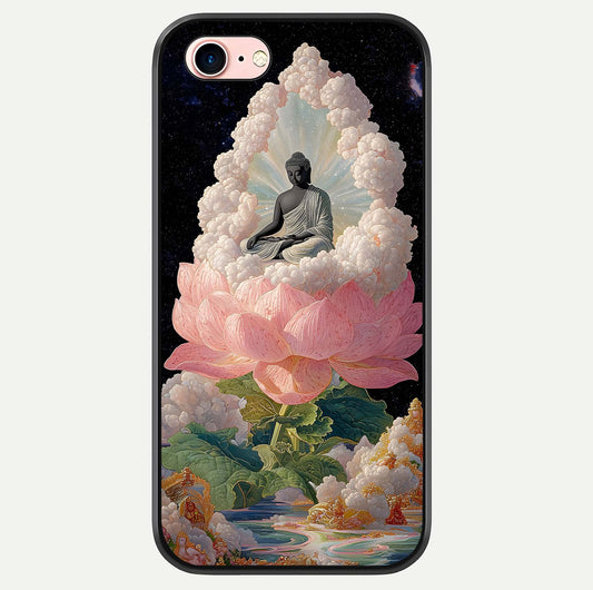 Lotus Divine Peace Glass Case For iPhone 6 Plus by Custom World