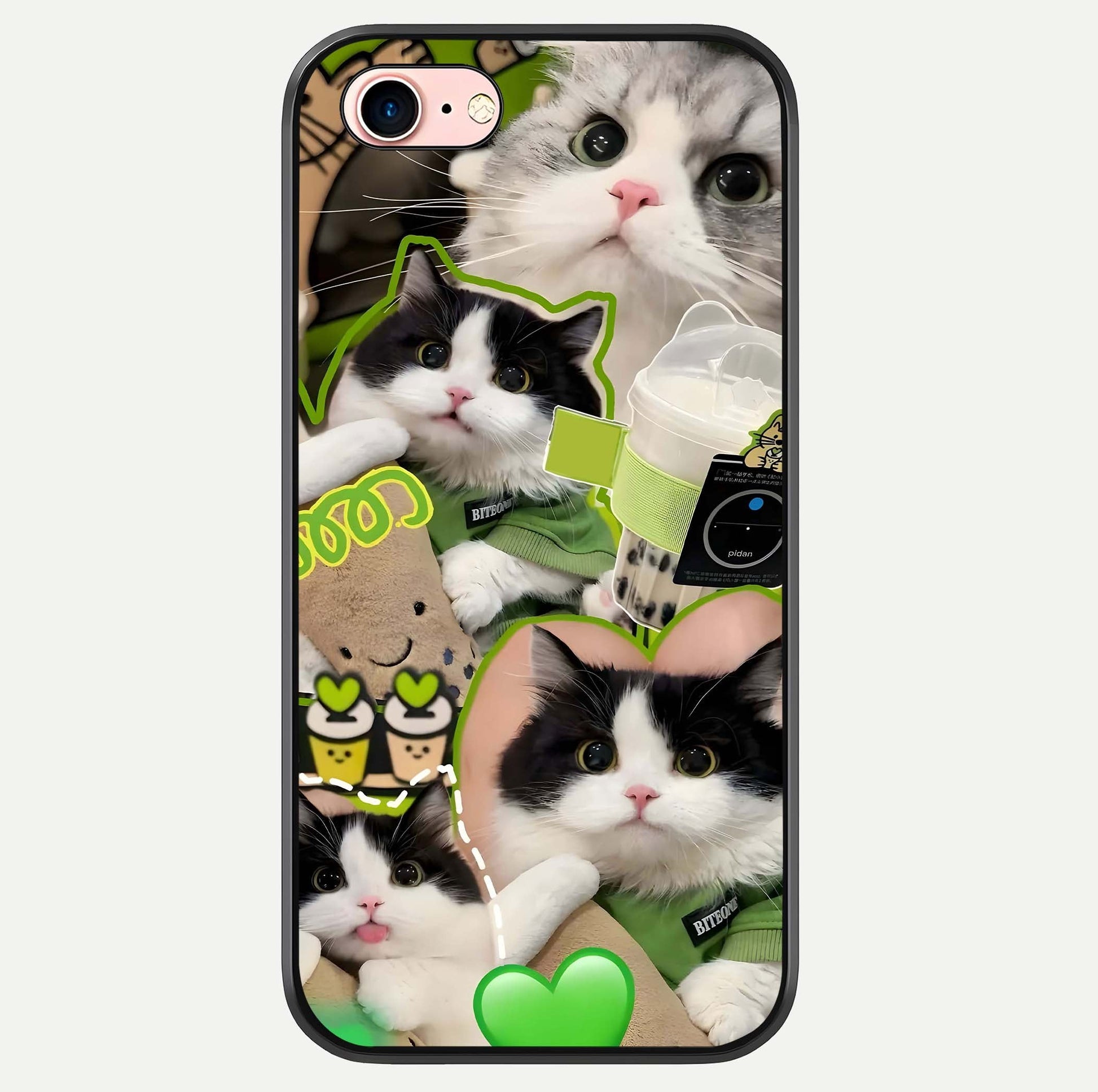 Matcha Cats Mood Glass Case For iPhone 6 Plus by Custom World