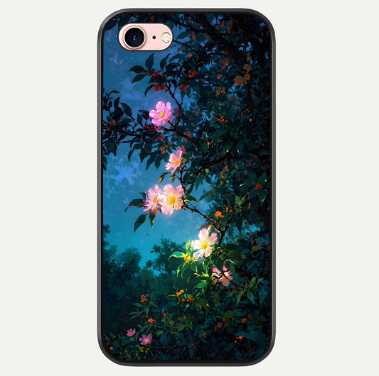 Midnight Bloom Glow Glass Case For iPhone 6 Plus by Custom World