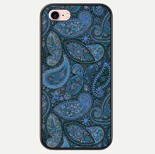 Midnight Paisley Glow Glass Case For iPhone 6 Plus by Custom World