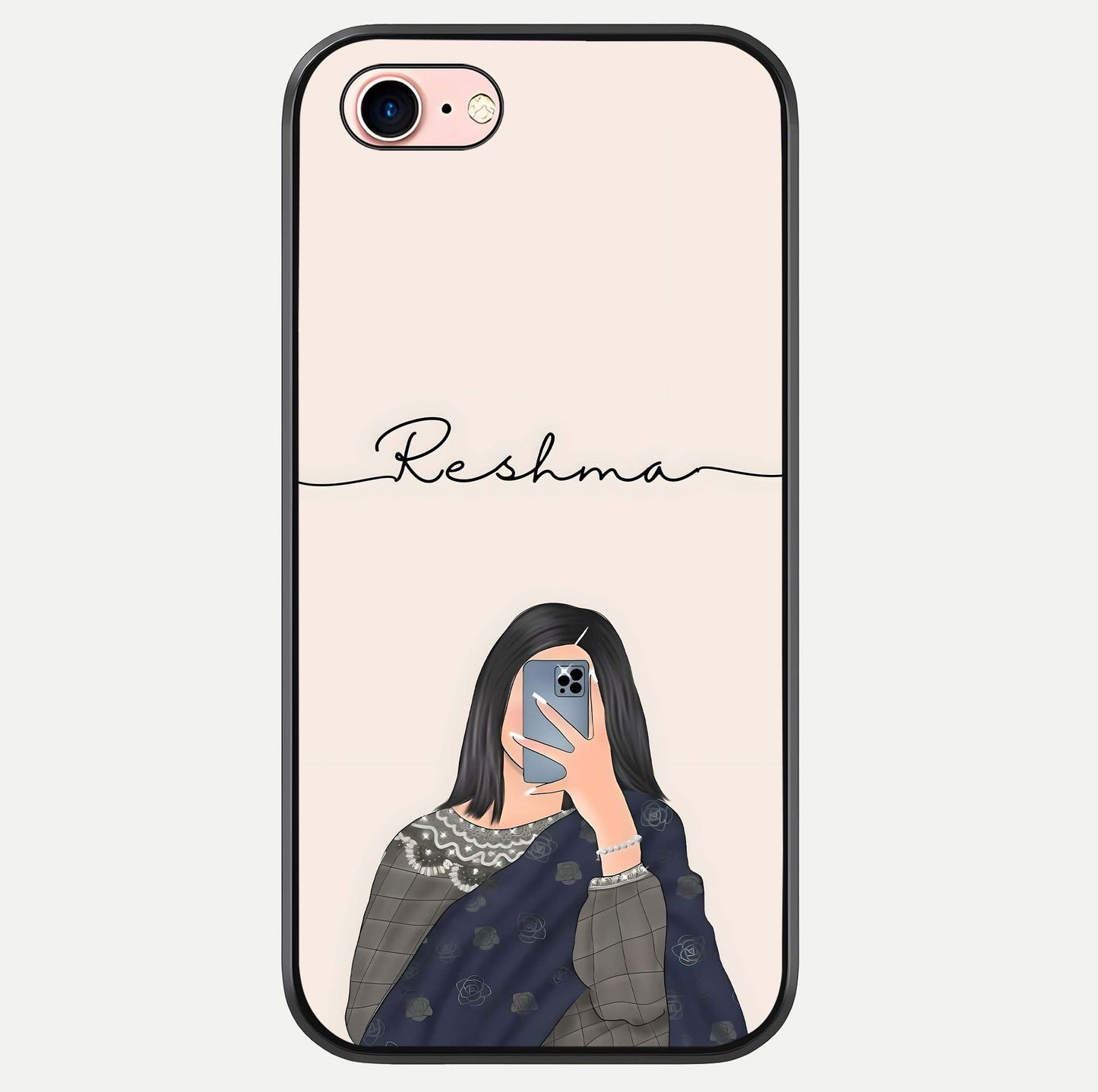 Mirror Mood Muse With Custom Name Glass Case For iPhone 6 Plus by Custom World